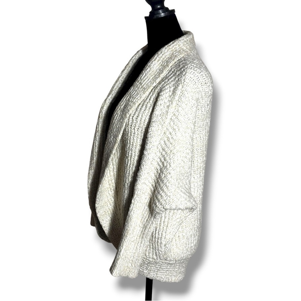 Windsor Elegant Cream Women's Knit Dolman Sleeve Cozy Oversized Cardigan - Picture 4 of 15